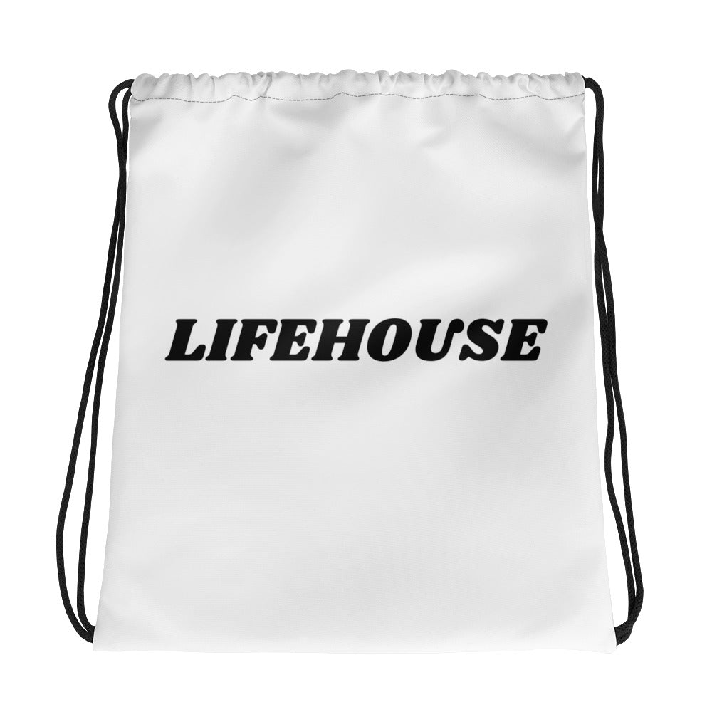 Lifehouse Drawstring Bag White